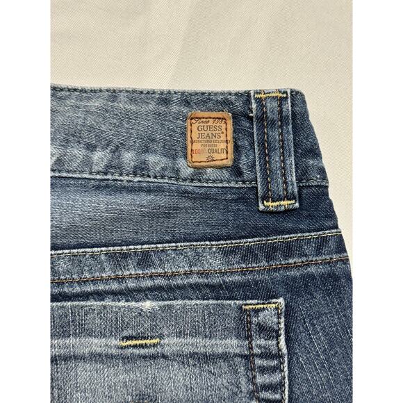 Guess Jeans Y2K Stretch Cutoff Bermuda Shorts Women’s 26 / 4 Distressed Denim - Picture 7 of 9